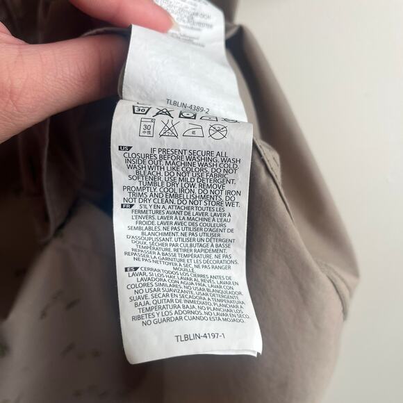 5.11 Tactical Shirt Button Up Snaps Short Sleeve Palm Tree Print Tan Size Large - Picture 6 of 12